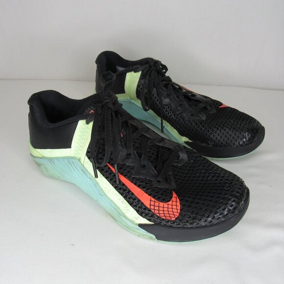 Nike Metcon 6 Cross Training Shoes Black Blue Women's 8.5 AT3160-067 - Picture 1 of 7
